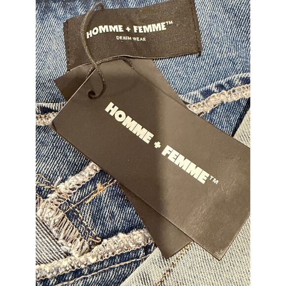 Homme + Femme Patchwork Denim Vest Spring 2023 Men Size Large Designer NWT - Picture 8 of 9